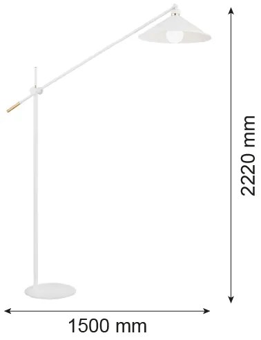 Argon 4731 - Stojacia lampa NASHVILLE 1xE27/15W/230V biela