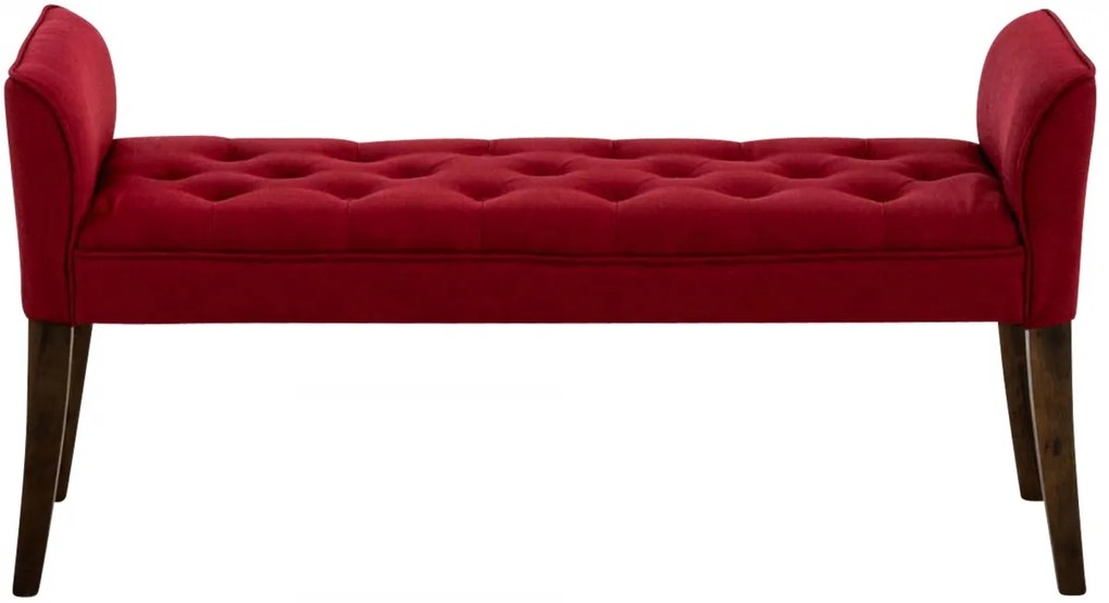 Lavica Cleopatra Chaiselongue látka, nohy antik tmavé - Červená