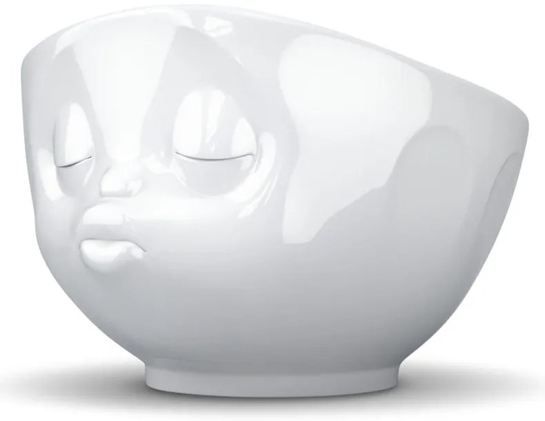 Biela porcelánová bozkávajúca miska 58products