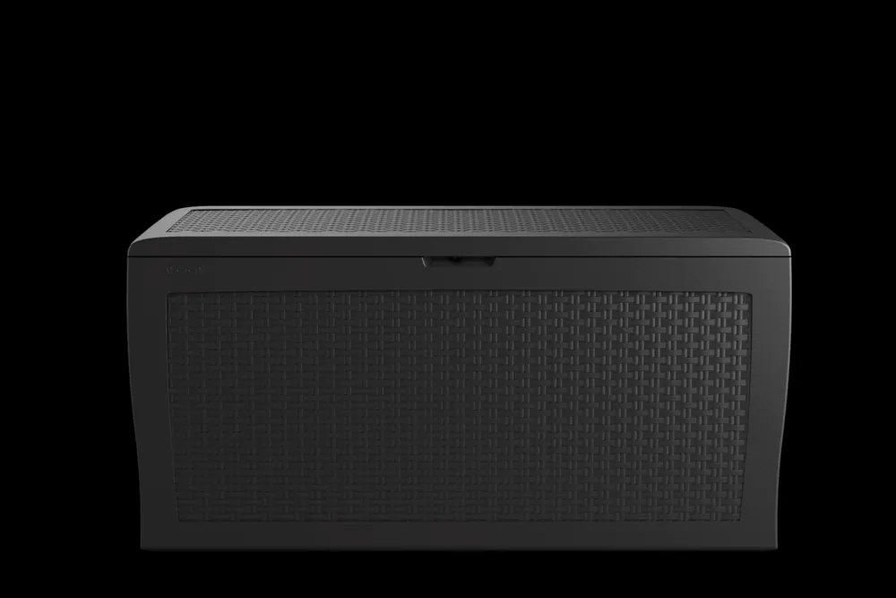Zahradní úložný box RATTAN - 270 L, antracit