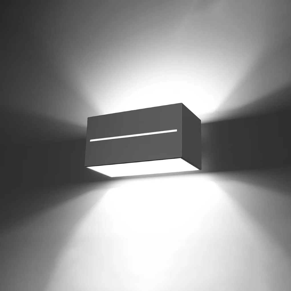 Sollux Lighting Nástenné svietidlo LOBO MAXI sivé