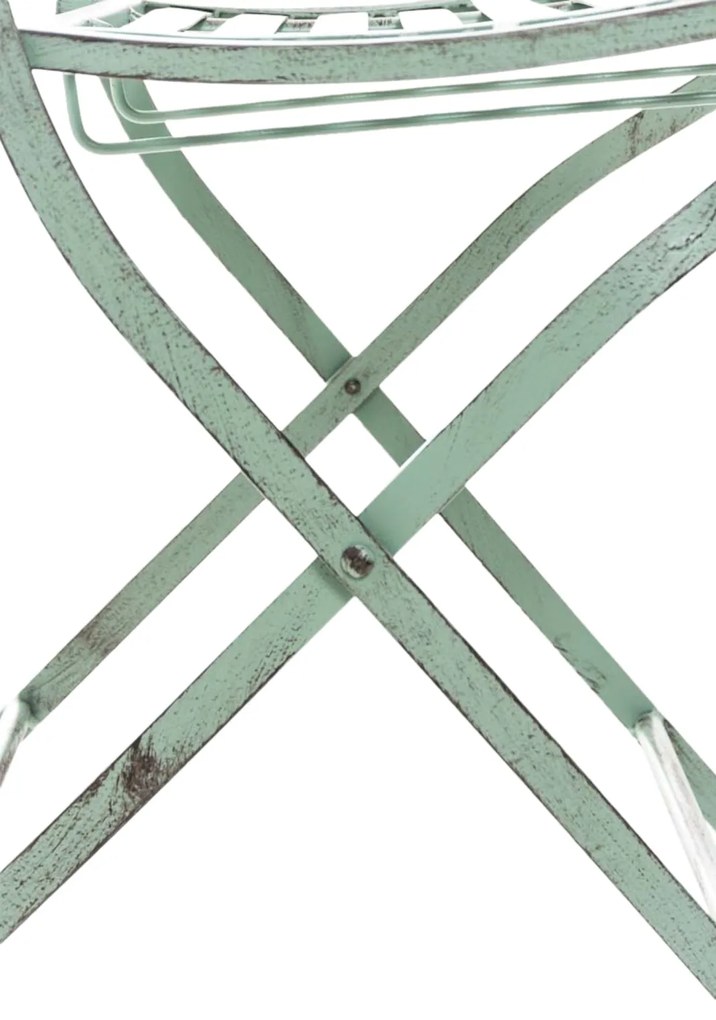 Kovová skladacia stolička Sibell (SET 2 ks) - Zelená antik