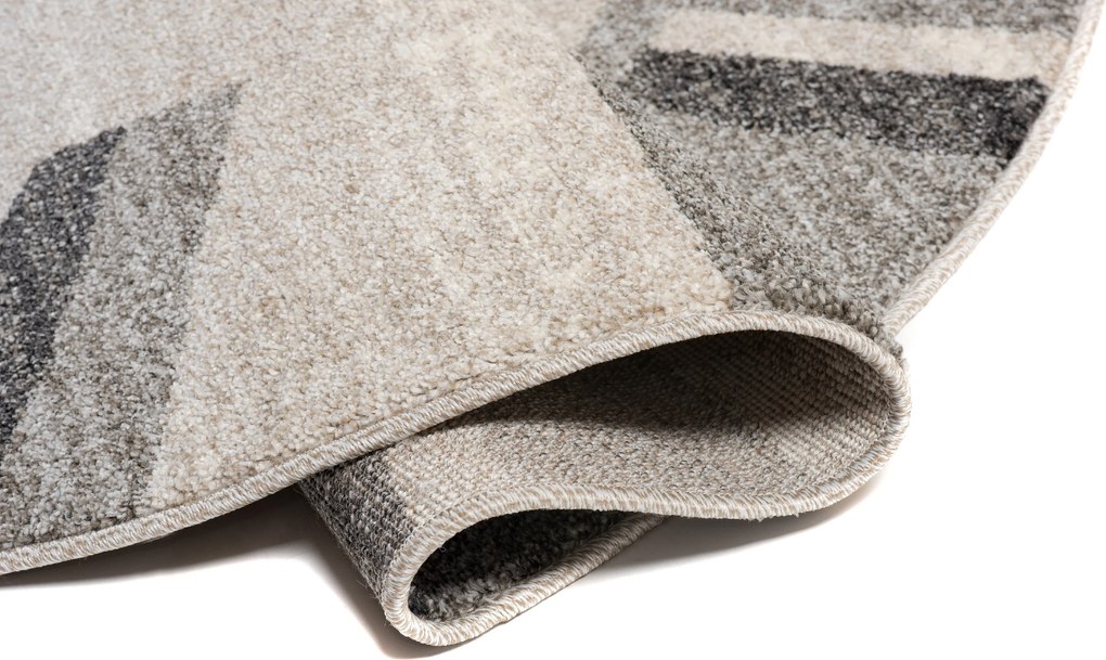 TA Koberec 3443A BÉŽOVÉ SÁRÍ KOLESO B1X Rozmer: 180x180 cm