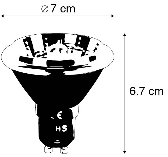 GU10 3-stupňová stmievateľná teplá LED žiarovka AR70 6W 320lm 2000-3000K