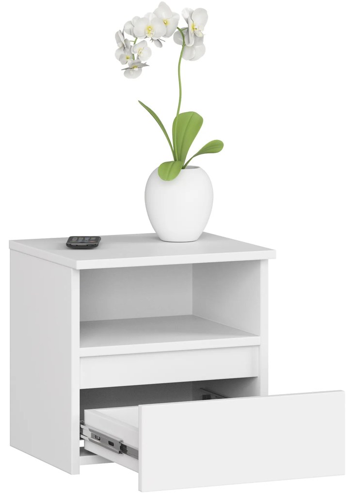 Noční stolek CL1 40 cm bílý