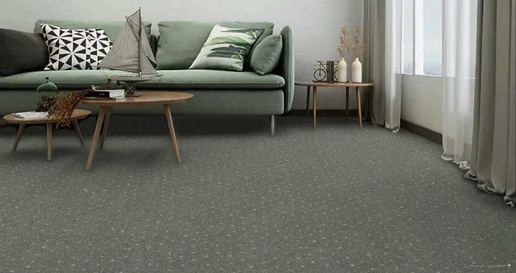 Metrážny koberec Akzento New 92, záťažový, na mieru, šíře 4m, šedá, ab (mriežka), chodba / predsieň, ITC