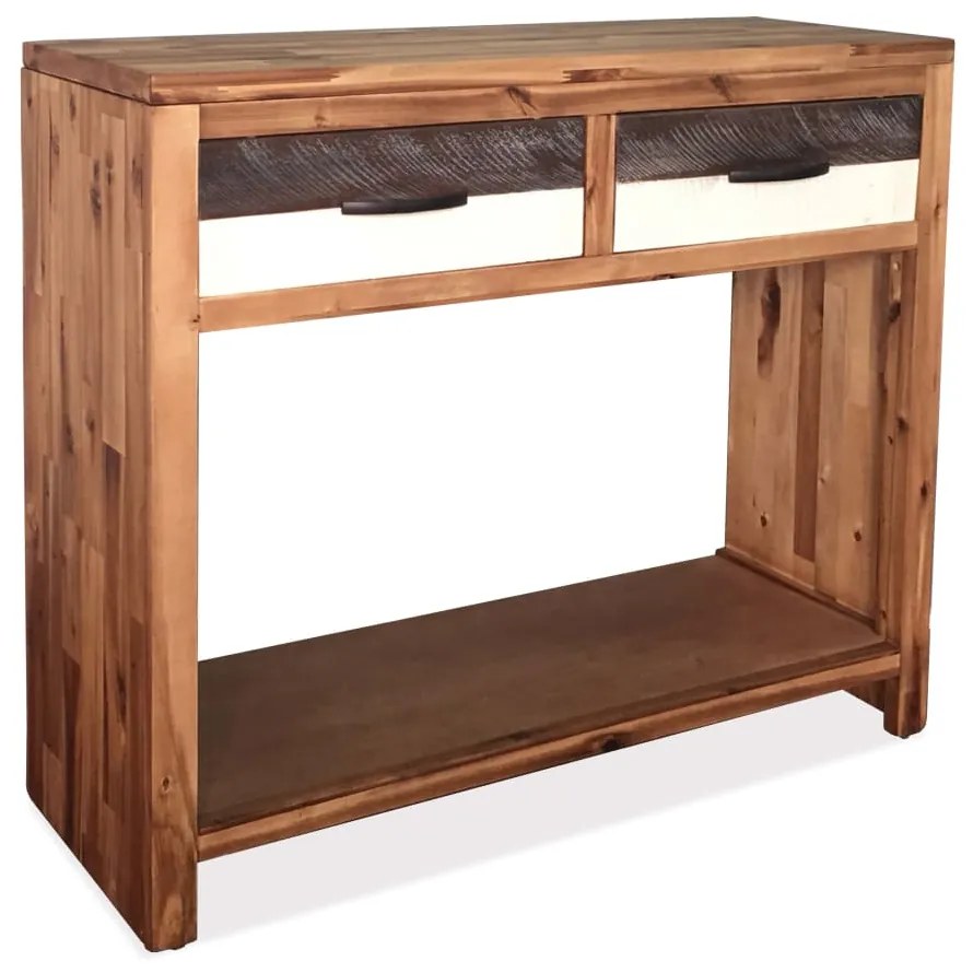 vidaXL Konzolový stolík akáciový masív 86x30x75 cm