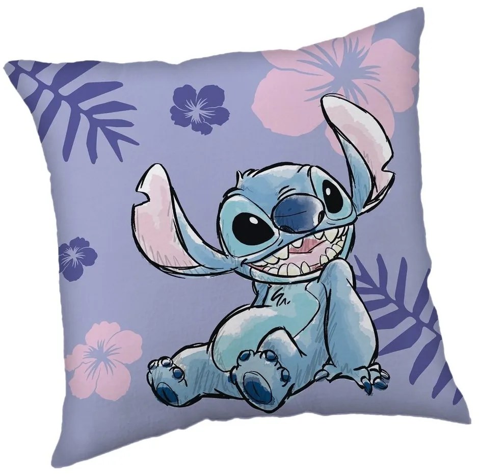 Jerry Fabrics Detský vankúšik s potlačou - Lilo a Stitch - fialová | 40 x 40 cm