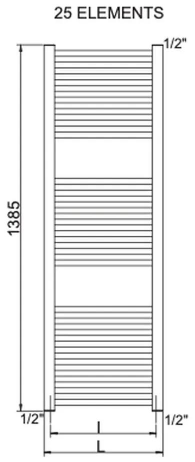Cordivari Lisa 22 - Radiátor 1385x550 mm, biela 3551646101011