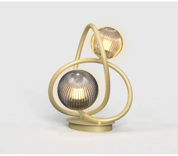 Wofi 8015-204 - LED Stolná lampa METZ 2xG9/3,5W/230V zlatá/šedá