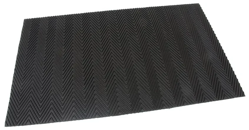 Gumová čistiaca rohož DoubleSide 45 x 75 x 1 cm, čierna