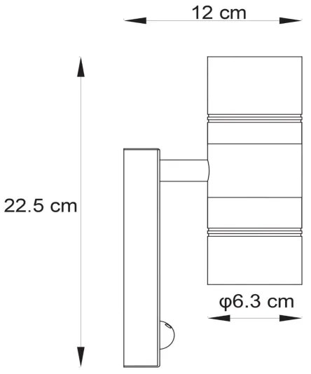 Lucide14866/10/30-LED Vonkajšie svietidlo so senzorom ARNE-LED 2xGU10/5W/230V IP44