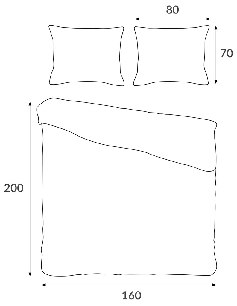 SATÉNOVÉ OBLIEČKY SATYNLOVE CLASSIC 160X200 CM, 2KS 70X80 CM SIVÉ