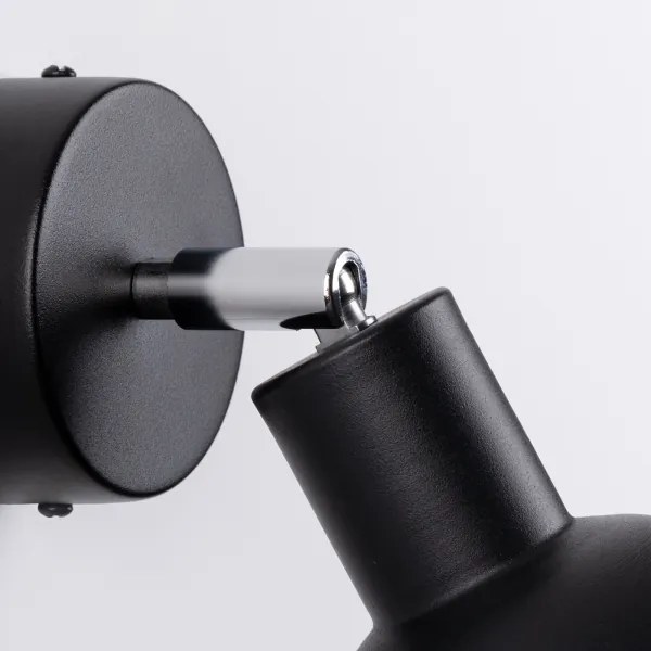 Sollux SL.1316 - Nástenné bodové svietidlo ELBA 1xE27/15W/230V čierna