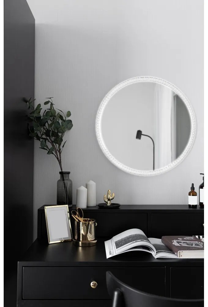 Nástenné zrkadlo s osvetlením ø 60 cm Yuna – Mirrors and More