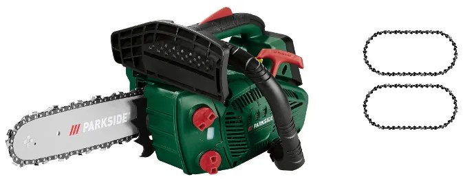 Parkside®  Benzínová píla na ošetrovanie stromov Pbbps 25 A2 + Náhradné pílové reťaze PEK 12 A1 – 12", 2 kusy  (800010860)