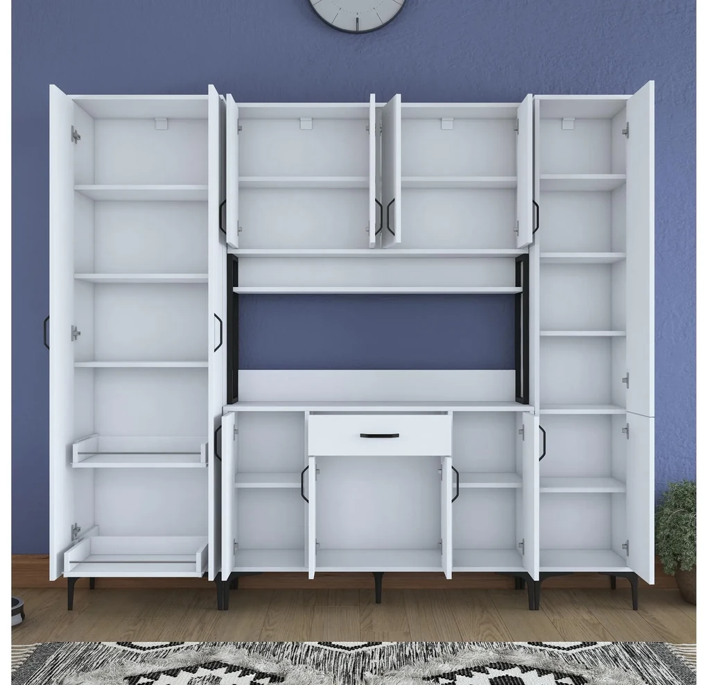 Set kuchynských skriniek Bisaka 4 (biela). Vlastná spoľahlivá doprava až k Vám domov. 1094300