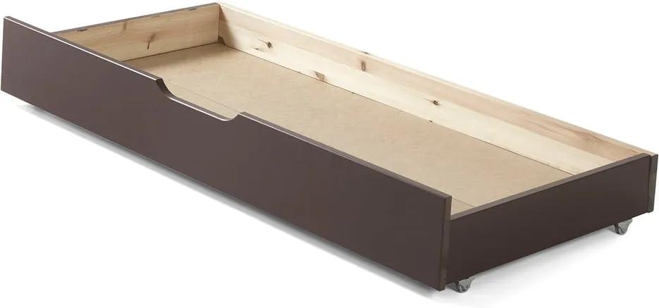 Hnedý úložný systém pod posteľ Jumper Vipack, šírka 130 cm