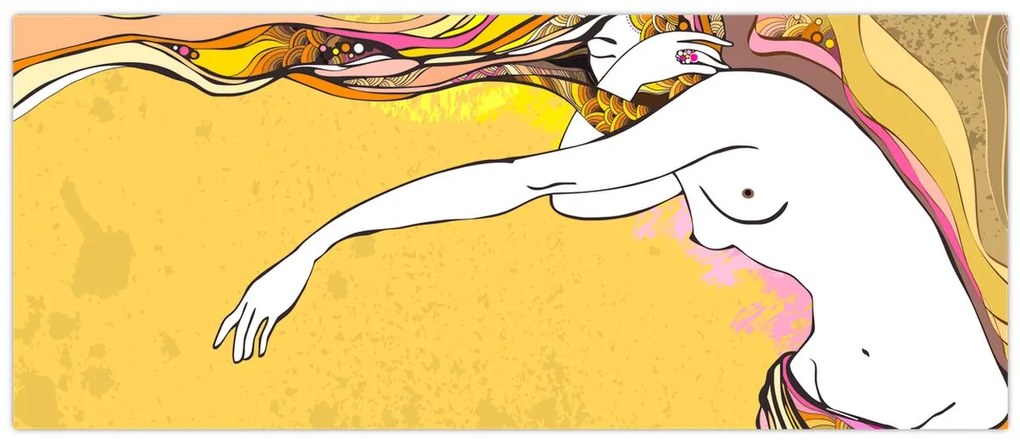 Obraz - Dievča (120x50 cm)