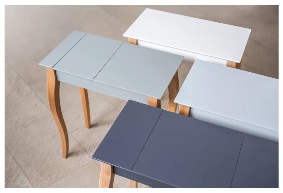 Grafitovosivý toaletný stolík so zrkadlom Ragaba Dressing Table, dĺžka 105 cm