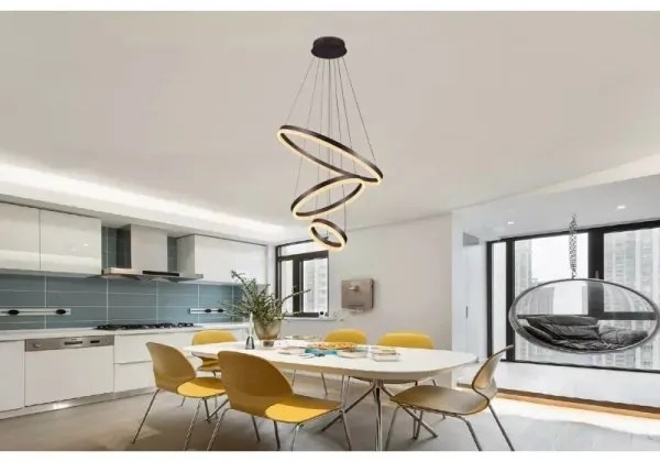 LED Stmievateľný luster na lanku LED/85W/230V 3000-6500K + diaľkové ovládanie