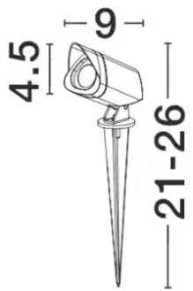 Vonkajšie LED lampa Inside 4.5 čierne