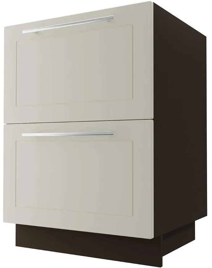 Kuchynská skrinka D2E/60 Quantum vanilla mat/lava