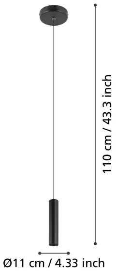 Eglo 900926 - LED Luster na lanku ALMUDAINA LED/5W/230V