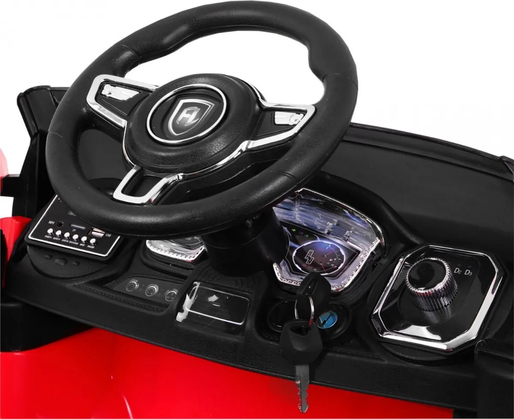 Ramiz Elektrické autíčko Rapid Racer pre deti, červené SUV + diaľkové ovládanie