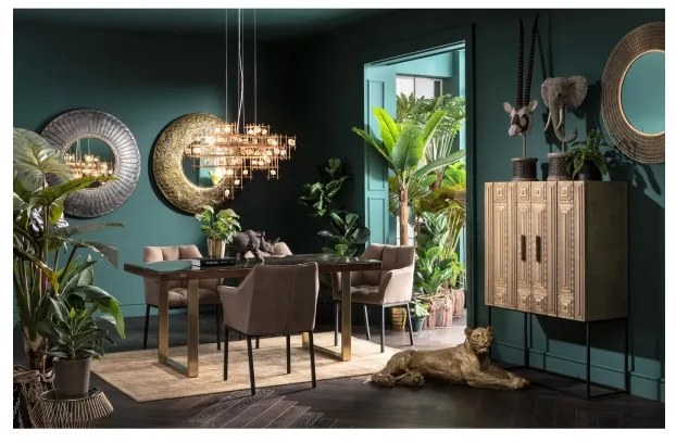 KARE DESIGN Dekoratívny predmet Lion zlatá 40 × 113 × 58 cm