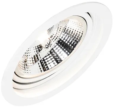 Inteligentné okrúhle zapustené bodové svietidlo biele nastaviteľné vrátane Wifi GU10 111m - Chuck 111