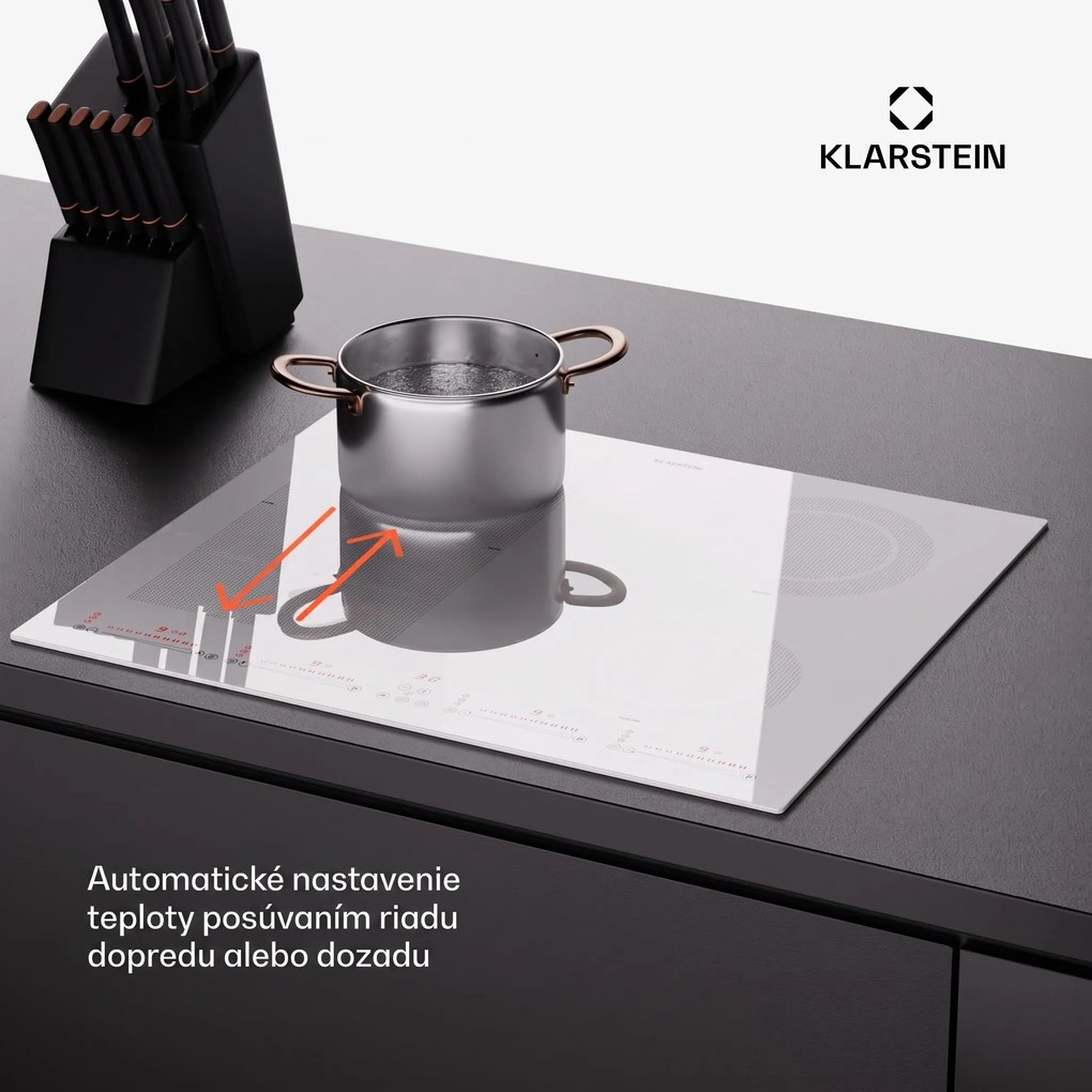 Klarstein Masterzone 60 Hybrid, indukčná varná doska, vstavaná, 4 flex zóny