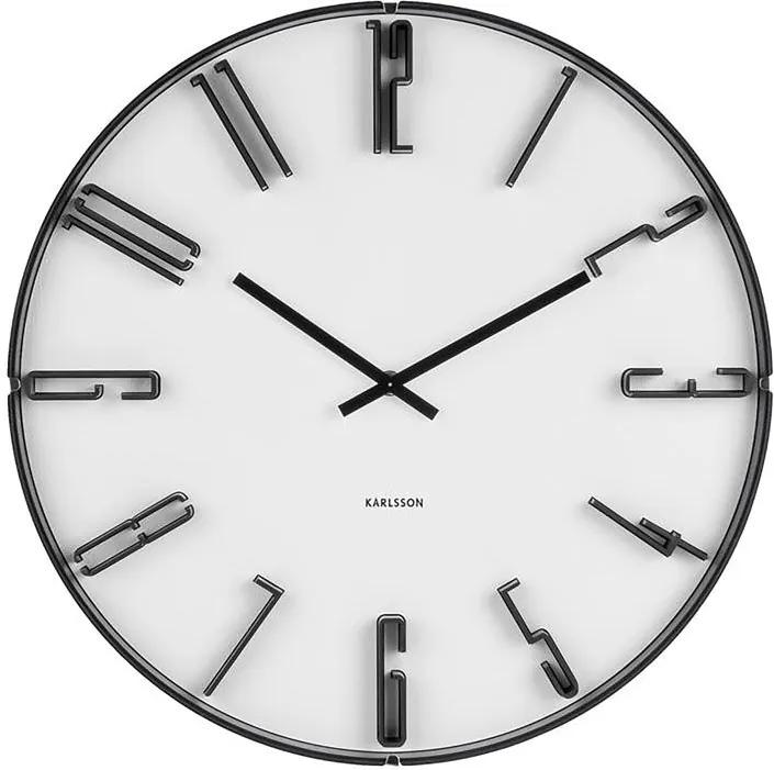 Nástenné biele hodiny Sentient ∅ 40 × 2 cm