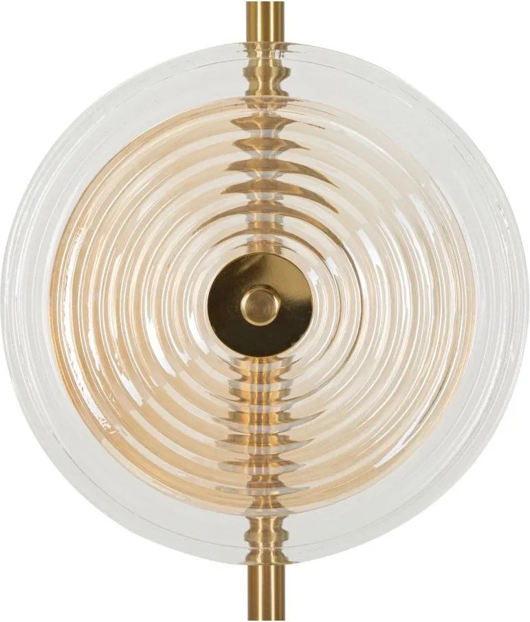 Stojacia lampa v zlatej farbe so skleneným tienidlom (výška 170 cm) Venice – Mauro Ferretti