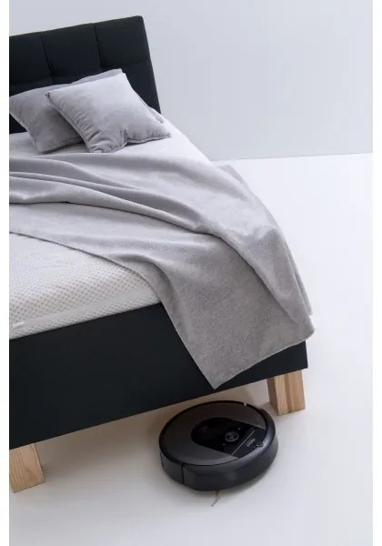 Čalúnená posteľ MARIA ONE s matracom a úložným priestorom 90x200 cm antracit