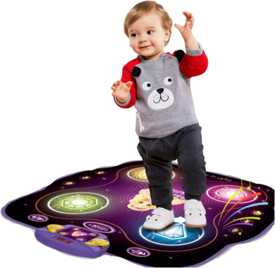 LEAN Toys Interaktívna hudobná tanečná podložka pre deti s Bluetooth, 9 úrovní hry