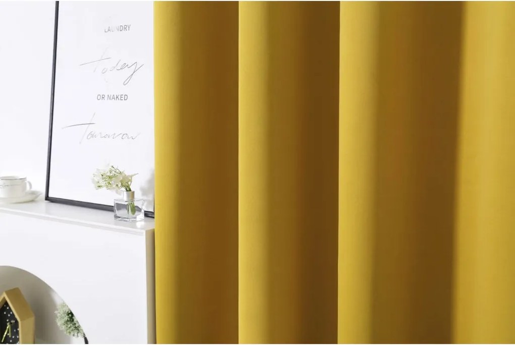 2x Žltý záves OXFORD 140x250 cm