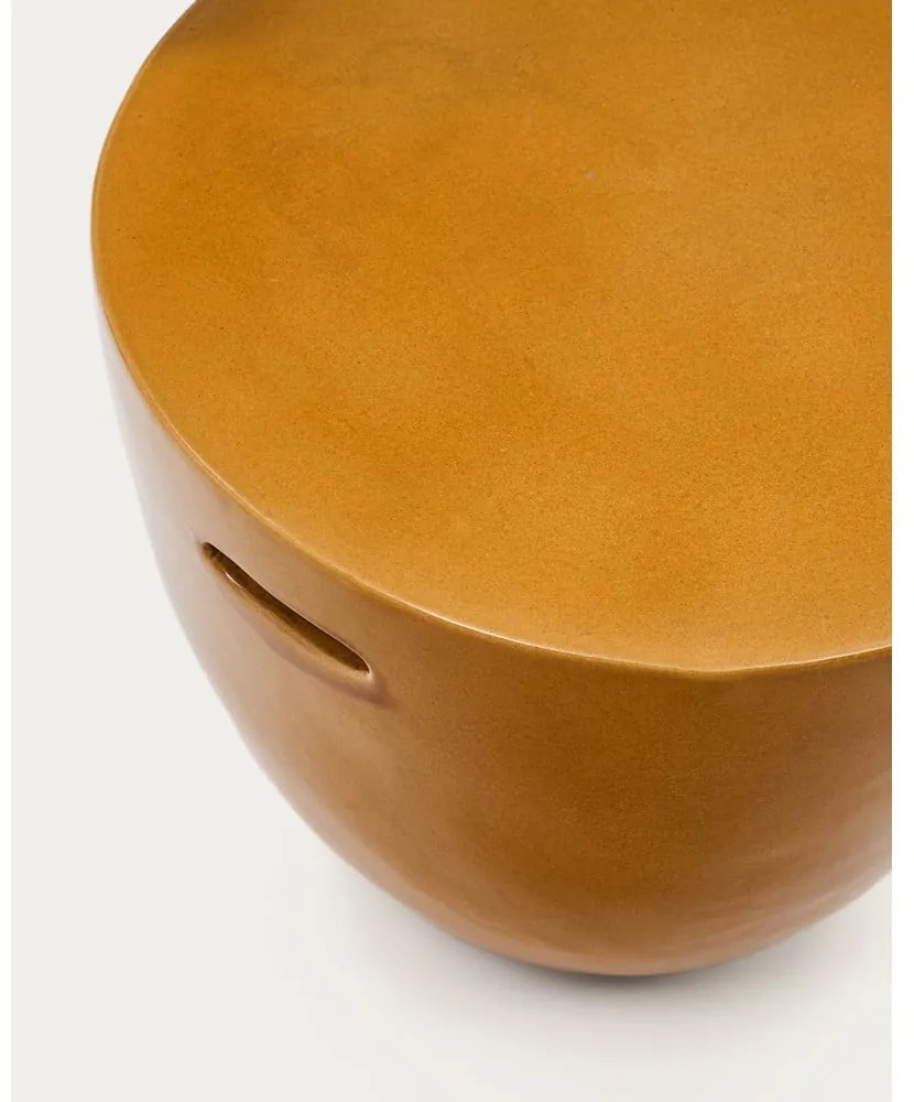 Keramický okrúhly záhradný odkladací stolík ø 46 cm Mesquida – Kave Home