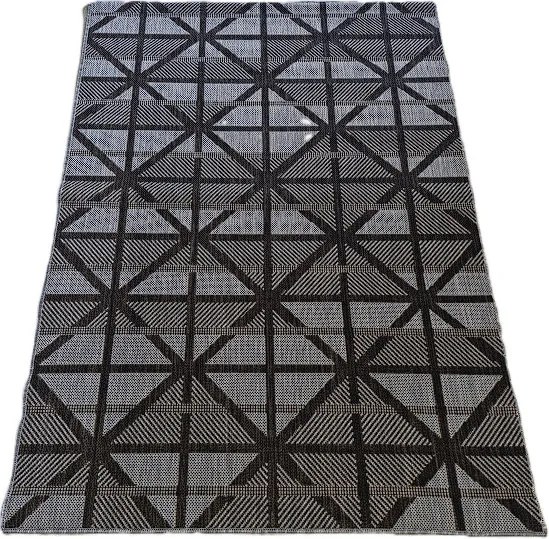 Sisalový koberec s kosoštvorcovým vzorom – sivý, obdĺžnikový Rozmer: 50x80 cm