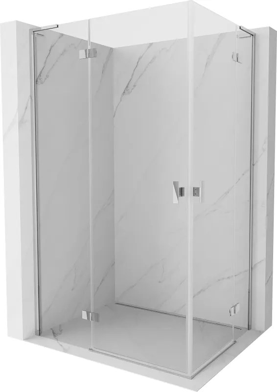 Mexen Mist-H L Duo, 2-krídlový sprchový kút 100 x 85 cm, číre sklo, chrómový profil, 8A5L-100L-085P-01-00