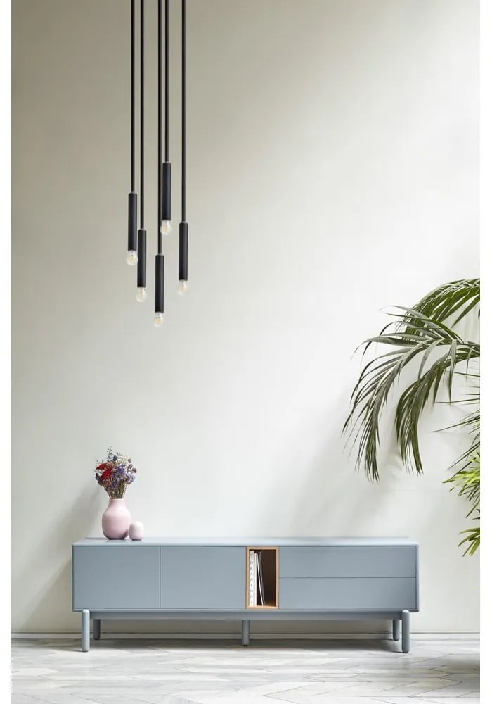 Modrý/sivý TV stolík 180x56 cm Corvo – Teulat