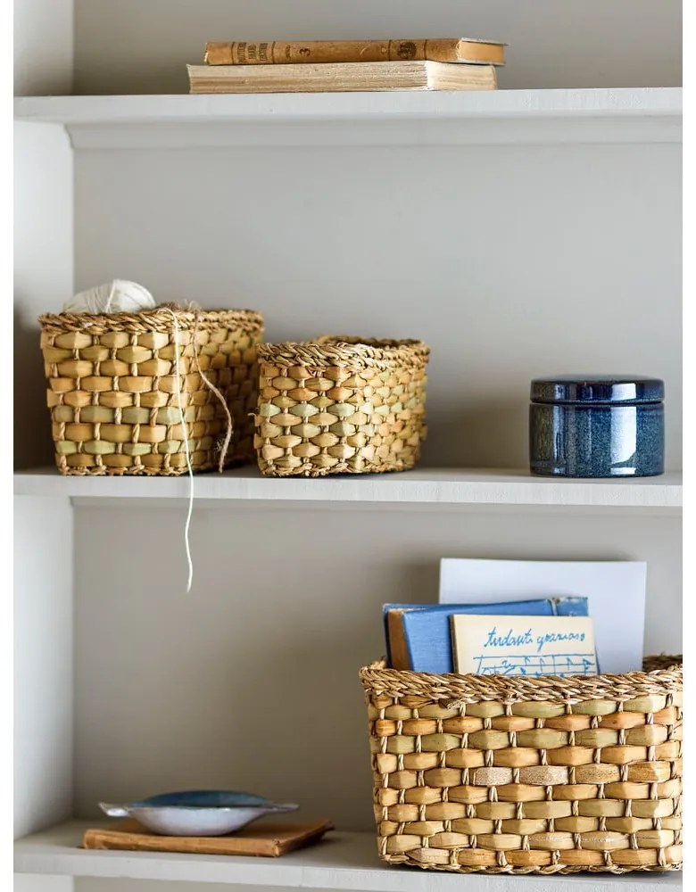 Košíky z morskej trávy v súprave 3 ks 26x16x16 cm Ramon – Bloomingville