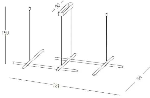 Zambelis 22242 - LED Stmievateľný luster na lanku LED/50W/230V zlatá