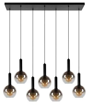 Lucide 45402/07/30 - Luster na lanku MARIUS 7xE27/40W/230V čierna