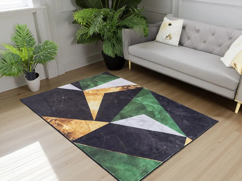 Koberec Terra s geometrickým vzorom – viacfarebný dizajn Rozmer: 160x200 cm