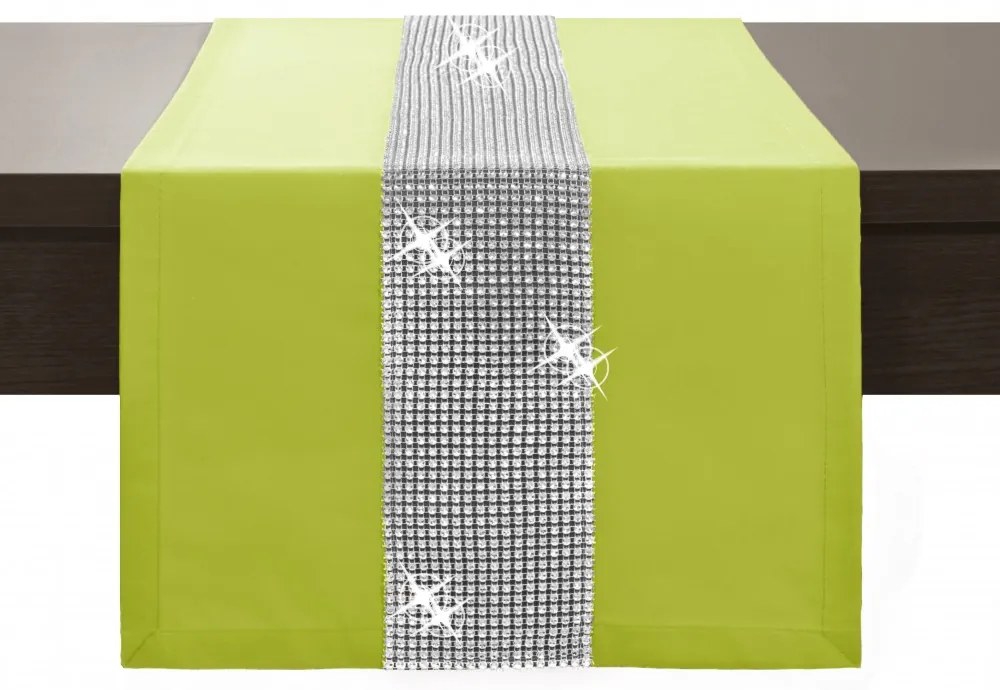 Dekorstudio Behúň na stôl GLAMOUR - limetkový Rozmer behúňa (šírka x dĺžka): 40x110cm