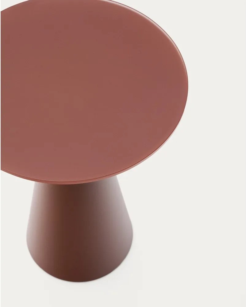 Okrúhly odkladací stolík so sklenenou doskou ø 35 cm Wilshire – Kave Home