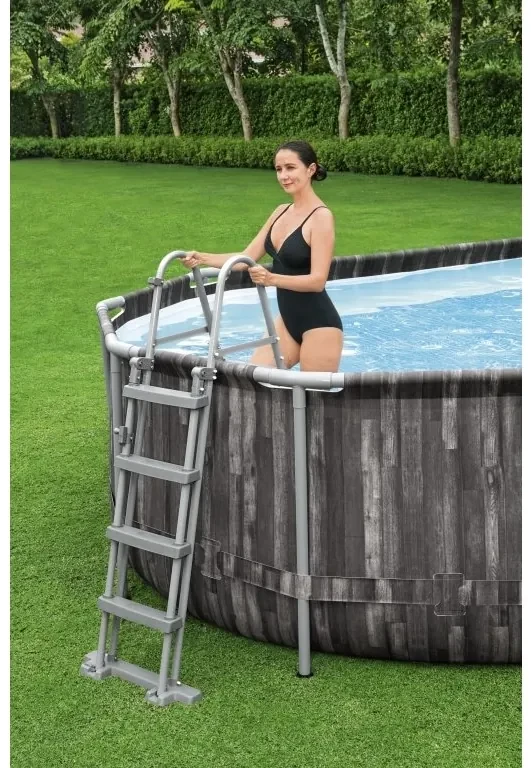 Marimex | Bazén Florida SWING 6,10x3,66x1,22m s kartušovou filtráciou a príslušenstvom - motív Tmavé drevo | 10340311