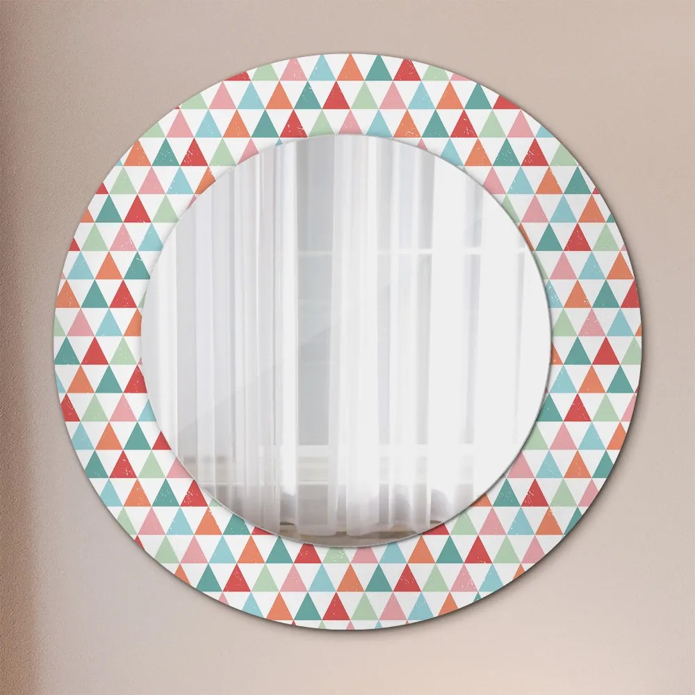 Okrúhle zrkadlo s potlačou Geometrický vzor fi 50 cm