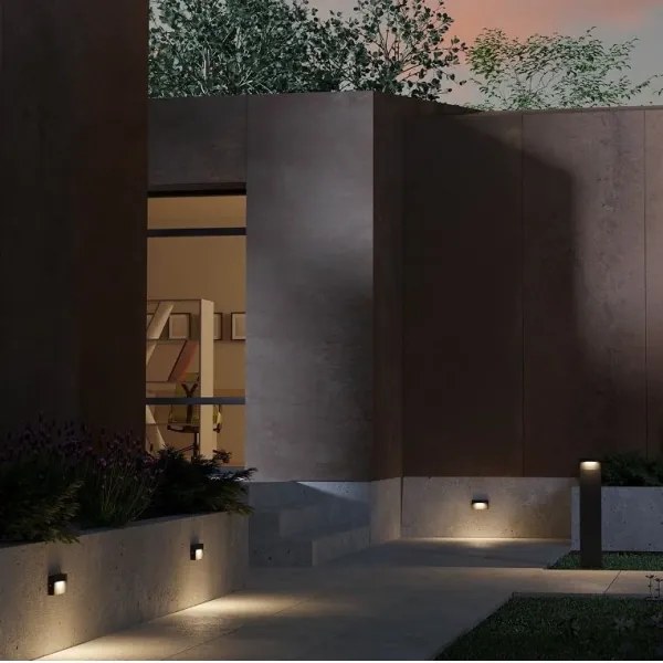 Redo 90426 - LED Vonkajšie nástenné svietidlo POLIFEMO LED/8W/230V IP65 antracit